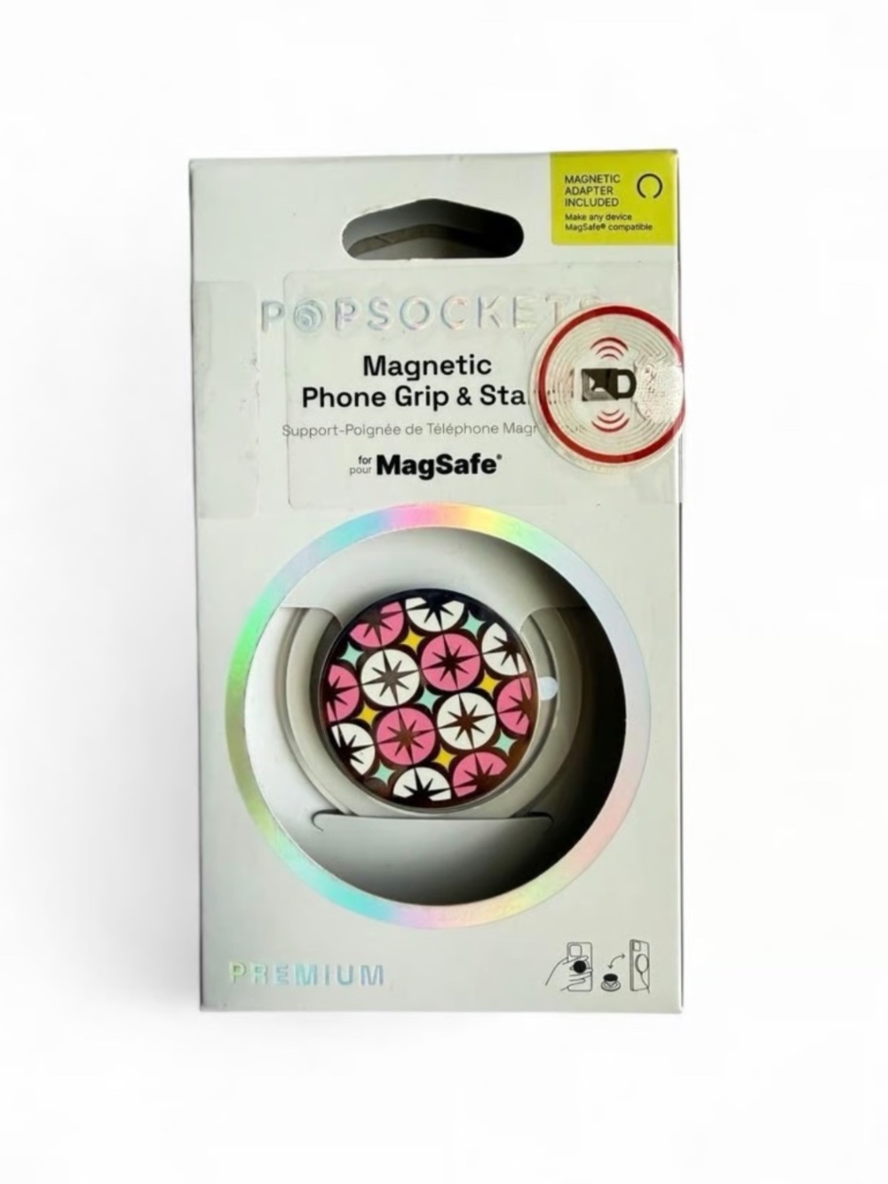 POPSOCKETS MAGNETIC PHONE GRIP & STAND WITH MAGSAFE, MAGNETIC ADAPTER ENAMEL ATO
